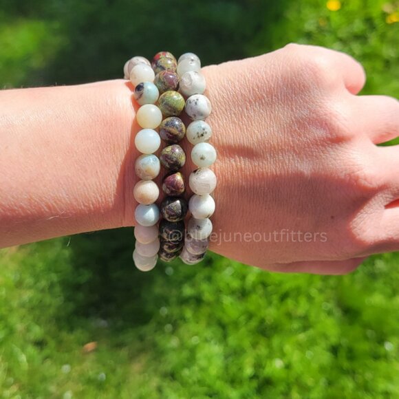 Mystery Bundle of 3 Genuine Gemstone Bracelets - Picture 4 of 5